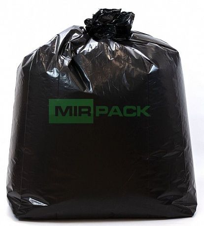 Мешки для строительного мусора 480 литров, 70 мкм, в рулоне 5 штук, ПВД, черные, 2 слоя, 130x170 см, Стройка, особопрочные - Вид 3